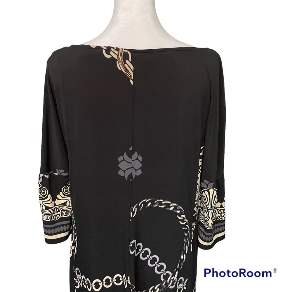 Evan Piccone Black Chain Design Dress Size 12 - Picture 5 of 8